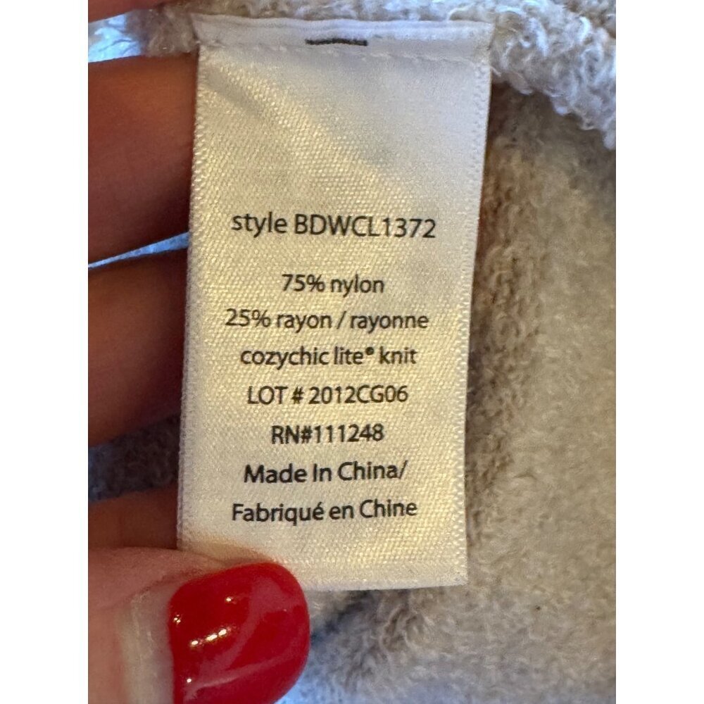 Barefoot Dreams Sweater Women Small Tan Knit CozyChic Lite Hooded Pullover - Picture 11 of 13